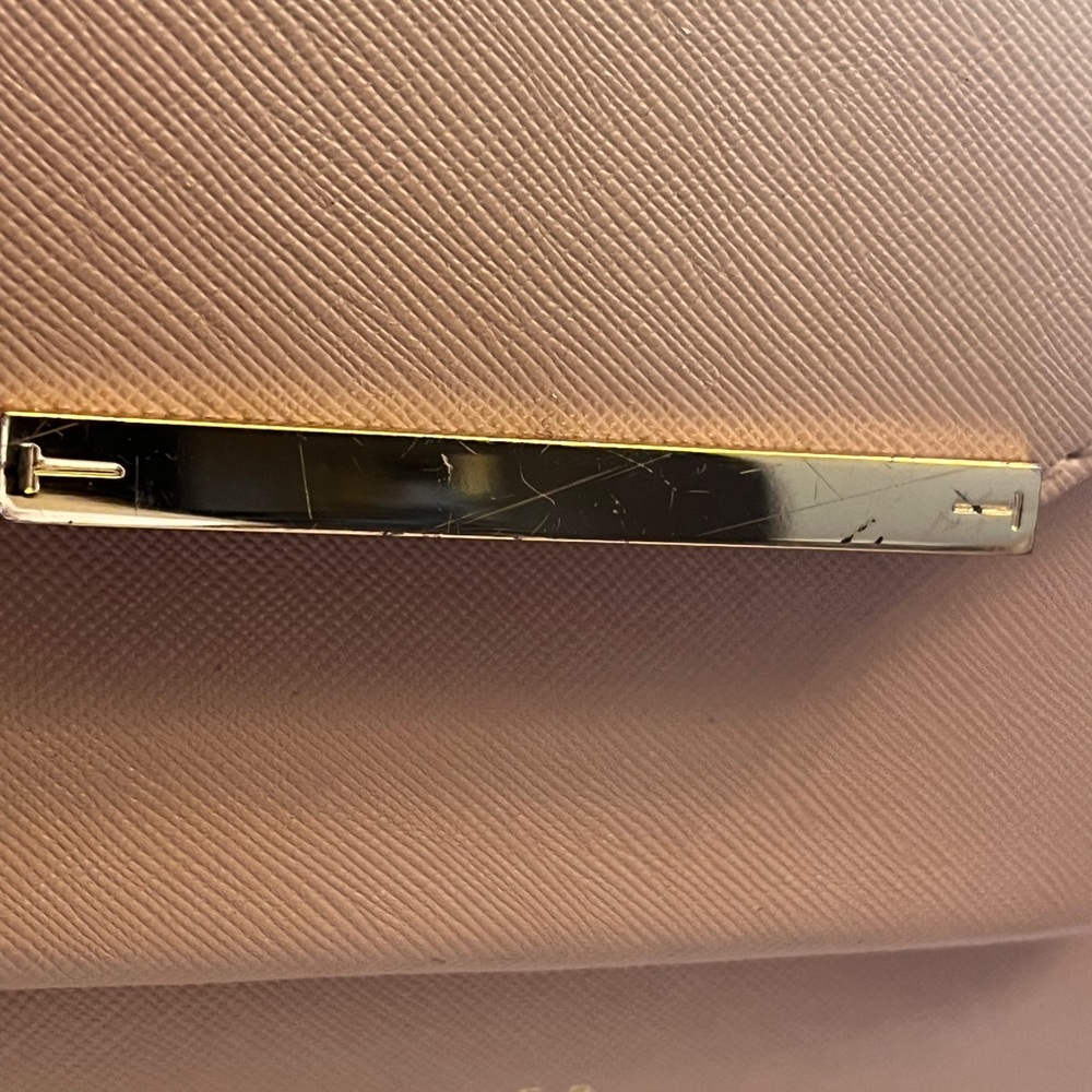 Ted Baker London Blush Pink & Black Structured Top-Handle/Crossbody Bag (EUC) - Picture 7 of 16